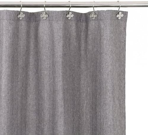 Brushed Nickel Shower Curtain Hooks: Rust Proof Metal Curtain Rings - Image 6