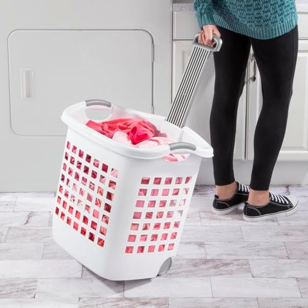Sterilite 1.75 Bushel Ultra™ Wheeled Plastic Laundry Basket, 4 Pack - Image 5