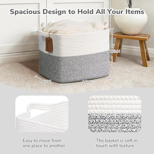 Goodpick 50L Large Woven Rope Storage Basket - Image 3