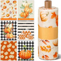 Mindsoft 36 Pcs Fall Reusable Paper Towels Rolls Washable Bulk Autumn Pumpkin by Mindsoft