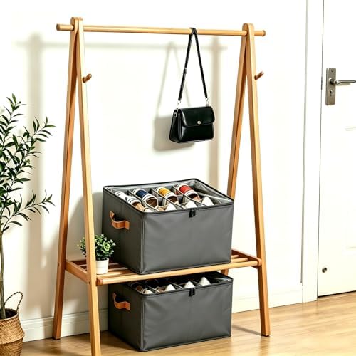 Shoe Organizer for Closet, 2 Pack Shoe Organizer - Image 5