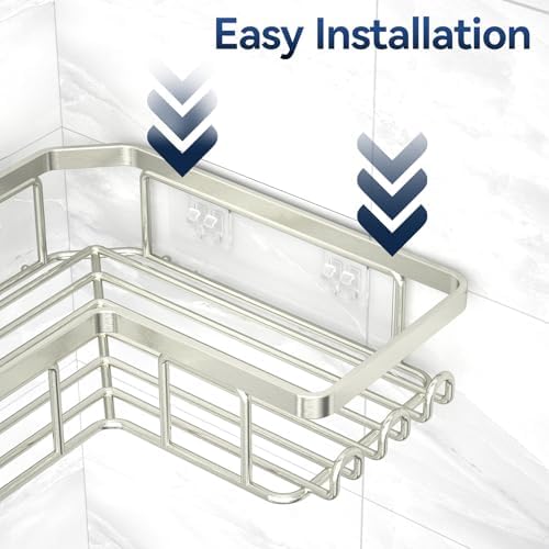 YASONIC Corner Shower Caddy, Rustproof Stainless Steel Bathroom Organizer - Image 6