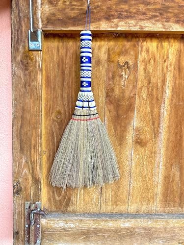 Small Corn Wisk Brush Broom 11 Inch Blue, AW038-AW0038, length 11 Inch - Image 5