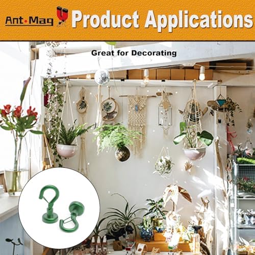 Ant Mag Magnetic Hooks Heavy Duty 22LBS Strong Magnet Snap Hooks 8 Pack - Image 6