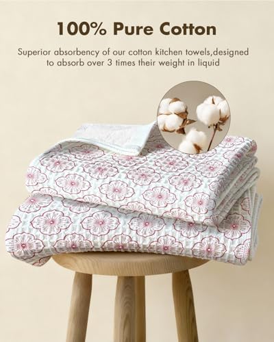 Miss Adola 370GSM Cotton Waffle Kitchen Towels - Image 3