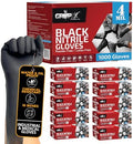 London Labs Black Nitrile Gloves Disposable Latex Free & Powder Free, 4 Mil by LONDONLABS