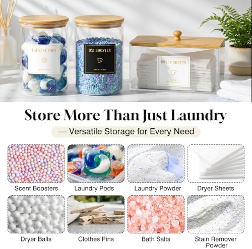 Luxspire Laundry Pods & Powder Container, Laundry Room Organization, 2 Pack - Image 7
