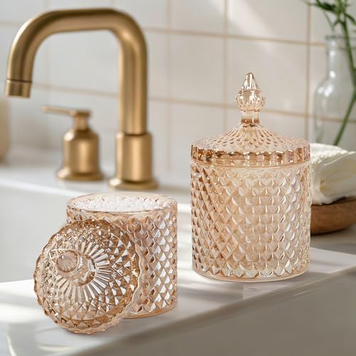 2 Pack Qtip Holder Apothecary Jars - Image 2
