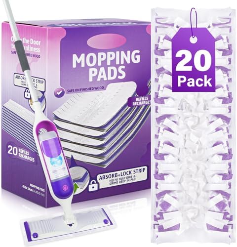 Mop Pad Refills for Swiffer PowerMop: 20 Pcs Disposable Pads by Ehadoo