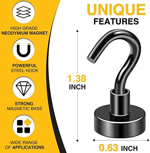 DIYMAG Magnetic Hooks, Strong Magents 28 Pack 30lbs - Image 2