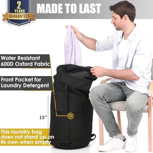 Backpack Laundry Bag, 115L Heavy Duty Extra Large College Laundry Backpack - Image 2