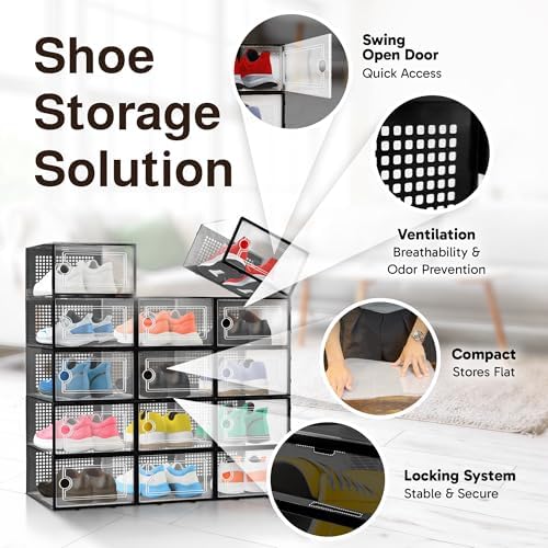Reli. Shoe Box | Clear Storage Shoe Box Stackable & Compact - Image 5