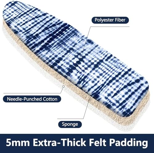 Padded Ironing Board Cover, 15 * 54 in Standard Size Ironing Board Covers - Image 3