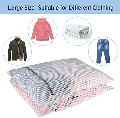 Vivifying XL Large Mesh Laundry Bags, 2 Pack 20 x 24 Inches Honeycomb Mesh Wash - Image 4