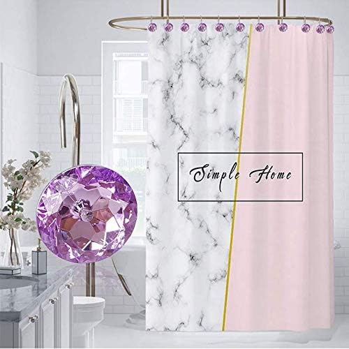 12 Pcs Bling Rhinestones Shower Curtain Hooks Bathroom Rolling Hooks - Image 5