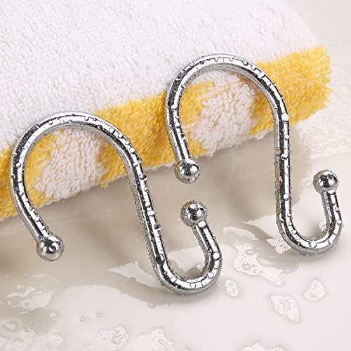 Silver Shower Curtain Hooks, Rust Proof Shower Curtain Rings - Image 6