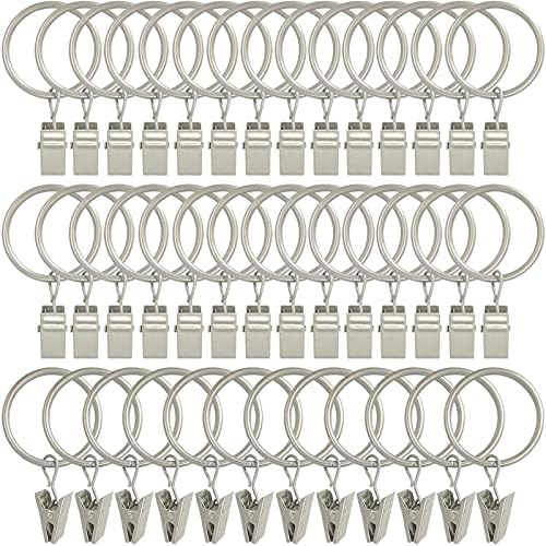 LLPJS 40 Pack Curtain Rings by LLPJSCurtainRingsClipHooks
