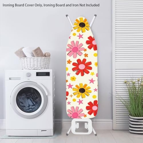 Boho Floral Ironing Board Cover 15x54 Inch Applicable Standard Size Colorful - Image 4