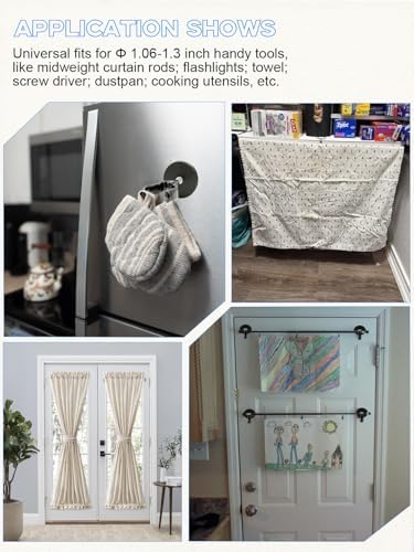 Universal Magnetic Curtain Holders, Anti-Slip Magnet Mount Quick Release - Image 2