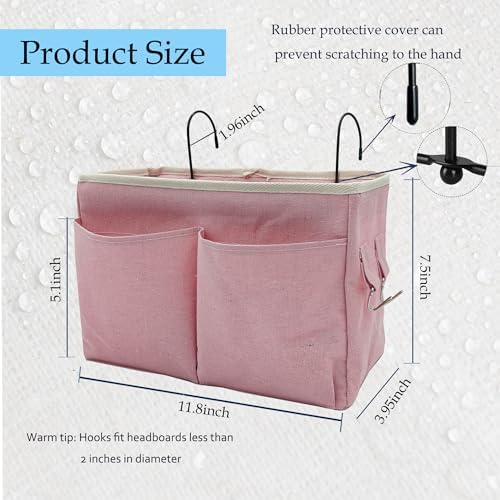Bedside Caddy Bedside Hanging Storage Basket Multi-Function Organizer Caddy - Image 3