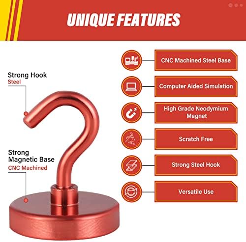Neosmuk Magnetic Hooks for Cruise Cabins, 130lb Heavy Duty, 4 Pack - Image 6