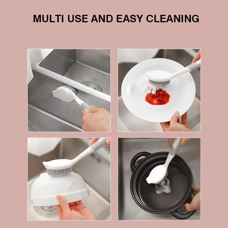 Dish Scrubber, Silicone Soft Bristles Scrub Brush - Image 6