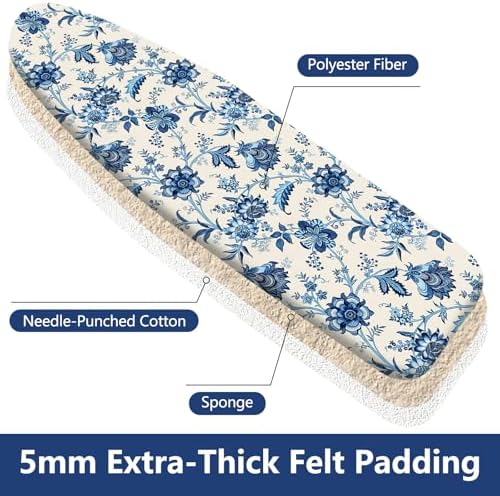 Padded Ironing Board Cover, 15 * 54 in Standard Size Ironing Board Covers - Image 3