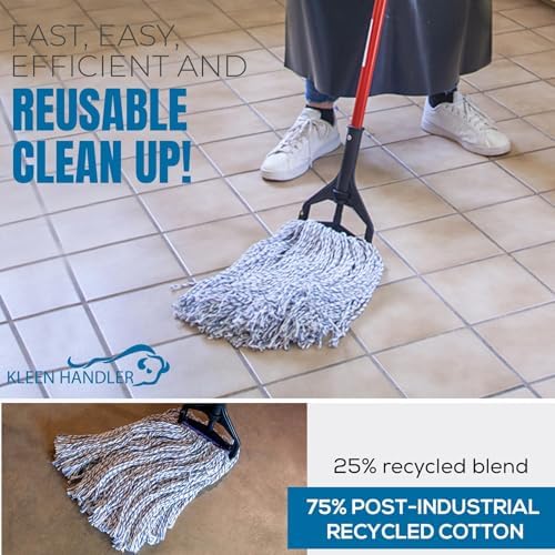 Kleen Handler Cut End Finish Mop Head Replacement, Universal Headband - Image 6