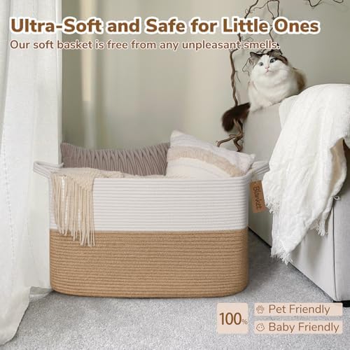 Goodpick 75L Extra Large Woven Rope Blanket Basket - Image 5