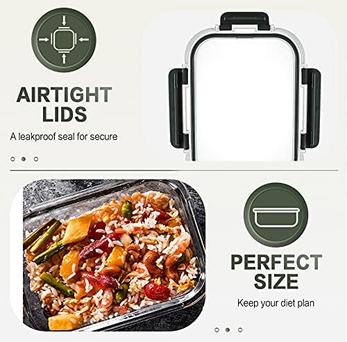 10 Packs 30 oz Glass Meal Prep Containers - Image 3