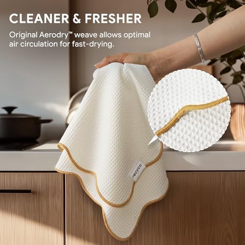 RECYCO Waffle Kitchen Towel Set of 2 - Image 4