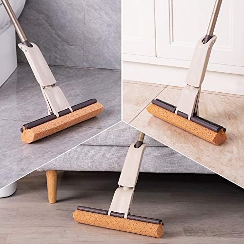 Eyliden Sponge Mop with 2 Reusable Heads, Self-Wringing Floor Absorbent Mop - Image 5