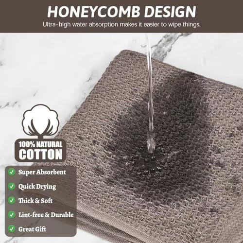 Nialnant 6 Pack 100% Cotton Waffle Weave Kitchen Towels, Soft and Absorbent - Image 4