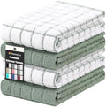 Homaxy Large Premium Cotton Kitchen Towels 16"x 28", 4 Pack, Sage Green by Homaxy