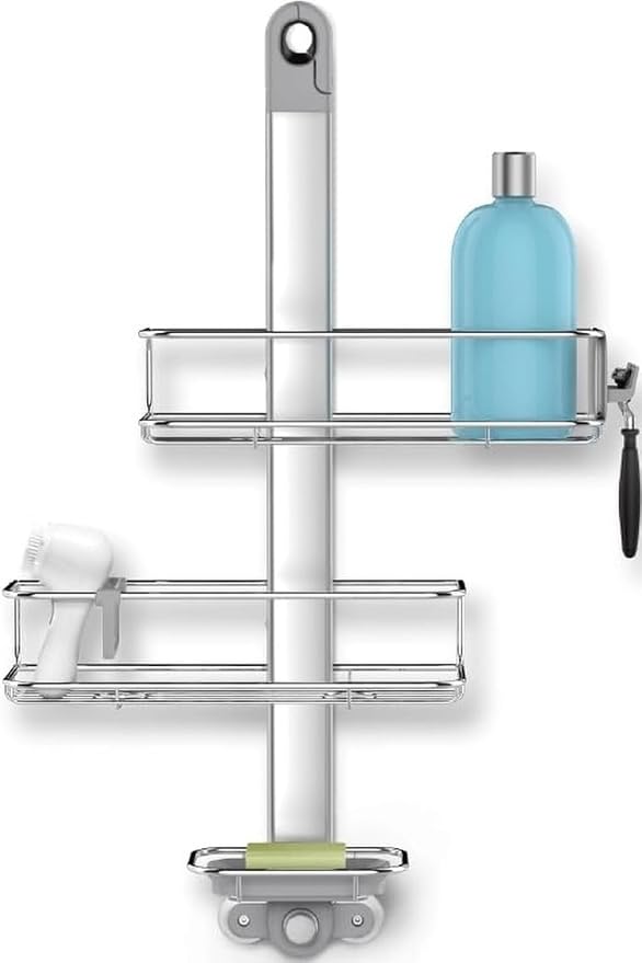 simplehuman Adjustable Shower Caddy, Stainless Steel and Anodized Aluminum by Unknown