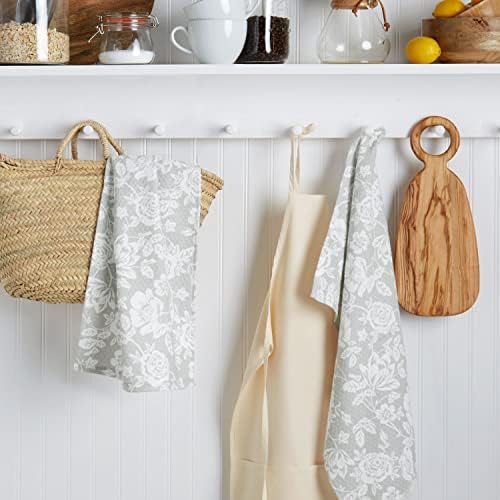 Martha Stewart Dual Purpose Kitchen Towel 2-Pack Set, Floral Vine - Image 2