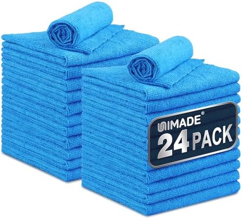 UNIMADE Microfiber Cleaning Cloth, 24 Pack Reusable Microfiber Towels by Unimade