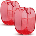 2 Pack Pop Up Laundry Hampers, 70 L Collapsible Foldable Mesh Basket by Unknown