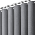 Dynamene Extra Long Waffle Shower Curtain 256 GSM Fabric 72x96 Grey/Gray by Dynamene