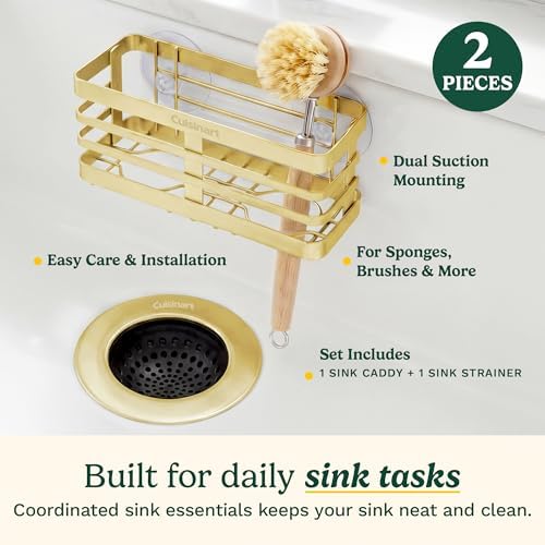 Cuisinart Sink Drain Strainer & Suction Cup Sponge Holder, 2-Piece Set - Image 2