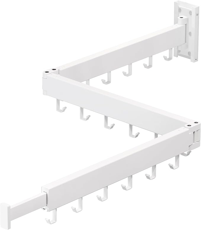 ZdwCyl Clothes Drying Rack, Laundry Space Saver Wall Mounted, Retractable by ZdwCyl