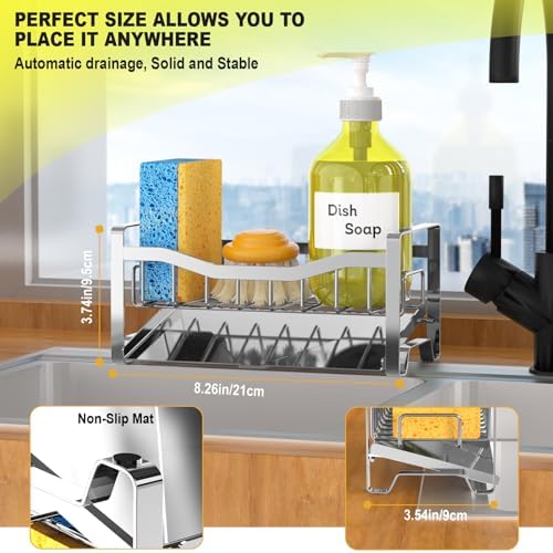 Maifan Stainless Steel Kitchen Sink Caddy Organizer - Image 5