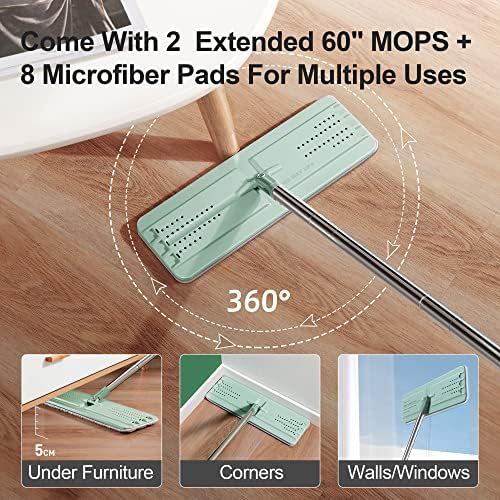 JOYMOOP Flat Mop System, Microfiber Mop and Bucket Set, Household & Commercial - Image 5