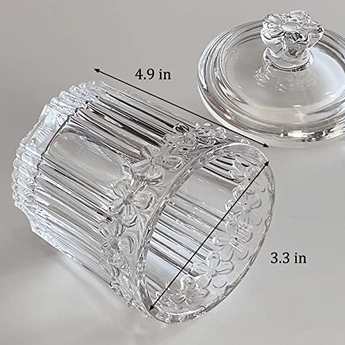 rejomiik 2 Pack Qtip Holder Glass Apothecary Jars - Image 3