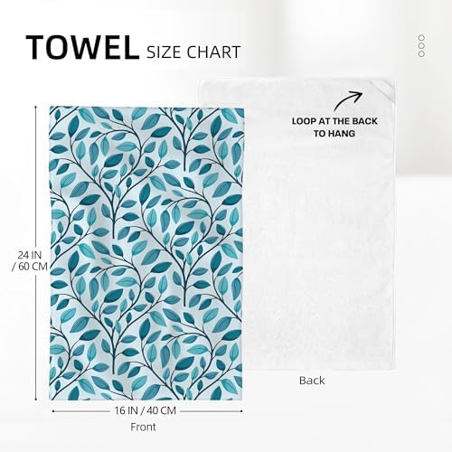 Green Leaves Kitchen Towels Decorative Set 2 Cute Botanic Tea Towel - Image 2