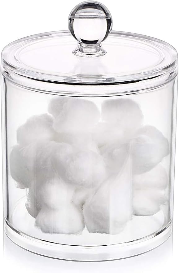 Acrylic Makeup Organizer Cosmetic Storage Display Case Makeup Brush Cotton Ball - Image 4
