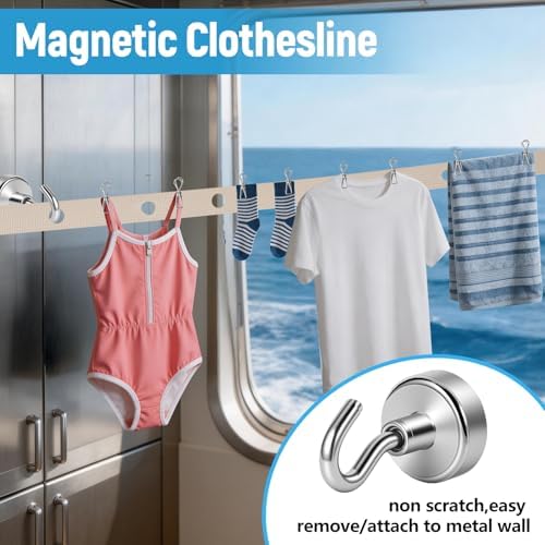 13ft Retractable Magnetic Clothesline - Image 3