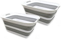 SAMMART 42L Set of 2 Collapsible Plastic Laundry Basket by SAMMART
