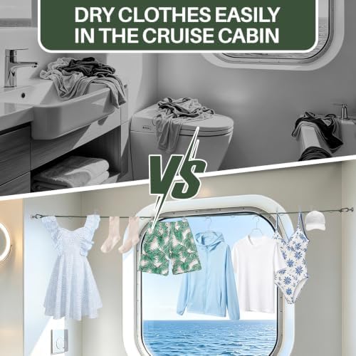 Vigorport Magnetic Travel Clothesline, Cruise Ship Must Have Laundry Line - Image 3