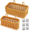 2 pack Wall Hanging Baskets for Storage Square Woven Hanging Basket by RAMFIYN